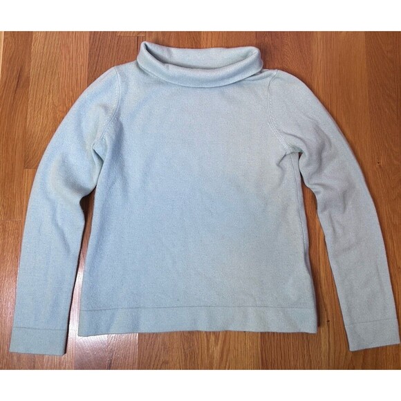 Hobbs Of London Wool Cashmere light blue Funnel Neck Sweater Size S Audrey - Picture 3 of 9